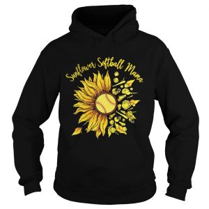Hoodie Sunflower Softball mama shirt