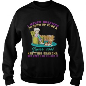 I Never Dreamed Id Grow Up To Be A Super Cool Knitting Grandma Sweatshirt