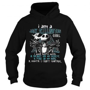 I am a jack skellington girl I was born with a heart on my sleeve Hoodie