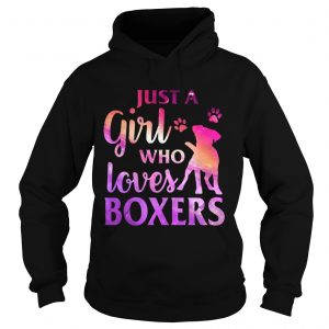 Just A Girl Who Loves Boxer Colorful Gift Hoodie