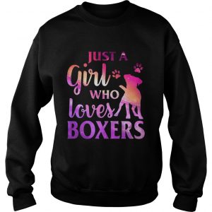 Just A Girl Who Loves Boxer Colorful Gift Sweatshirt