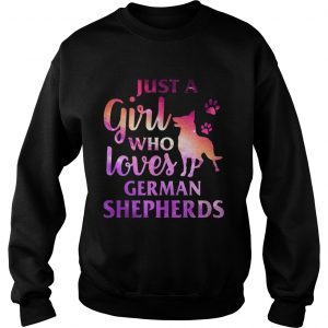 Just A Girl Who Loves German Shepherd Colorful Gift Sweatshirt