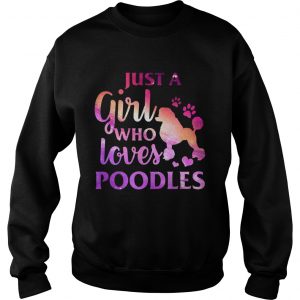 Just A Girl Who Loves Poodle Colorful Gift Sweatshirt