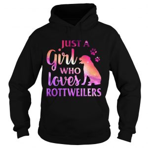 Just A Girl Who Loves Rottweiler Colorful Gift Hoodie