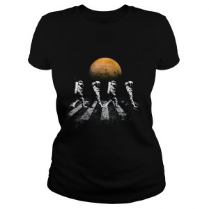 Ladies Tee Astronauts in Walking in Space Occupy Mars Gift Shirt