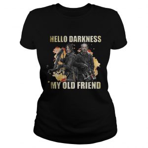 Ladies Tee Daryl Dixon and Rick Grimes Hello Darkness My Old Friend TShirt