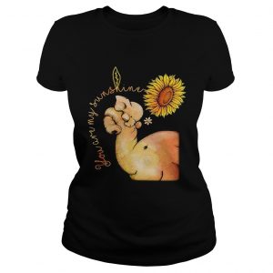 Ladies Tee Elephant you are my sunshine sunflower shirt