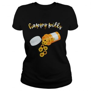 Ladies Tee Happy pills sunflower shirt