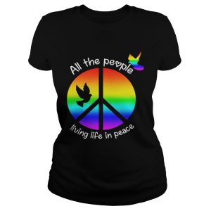 Ladies Tee Hippie Peace All the people living life in peace shirt