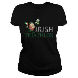 Ladies Tee Irish Triathlon TShirt St Patricks Day Party Drinking TShirt