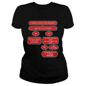 Ladies Tee Is Donald Trump your president are you a US citizen shirt