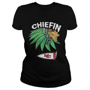 Ladies Tee Kansas City Chiefs Chiefin Weed Smoke shirt