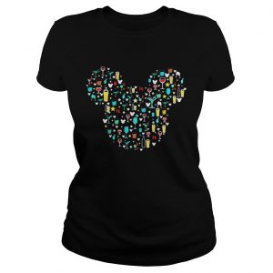 Ladies Tee Mickey Mouse Disney wine beer witch cocktails shirt