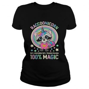 Ladies Tee Raccoonicorn 50 Unicorn 50 Trash Panda 100 Magic shirt