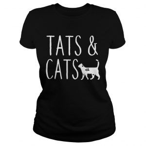 Ladies Tee Tats and cats shirt
