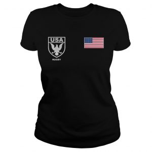 Ladies Tee USA Rugby American Flag shirt