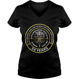 Ladies Vneck Alabama 50th anniversary tour 2019 since 1969 50 years play some backhome shirt