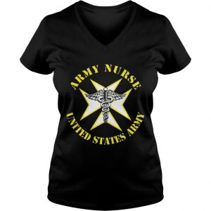 Ladies Vneck Army Nurse United States Army shirt