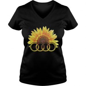 Ladies Vneck Audi Sunflower shirt