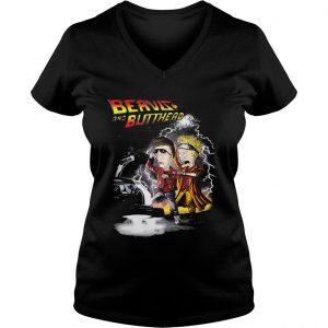Ladies Vneck Beavis and Butthead back to the future shirt