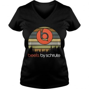 Ladies Vneck Beets By Schrute sunset shirt