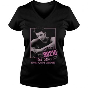 Ladies Vneck Beverly Hills 90210 Luke Perry 1966 2019 thanks for the memories shirt