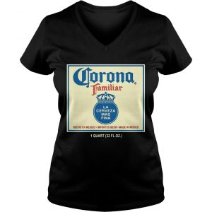 Ladies Vneck Corona familiar la Cerveza Mas Fina shirt