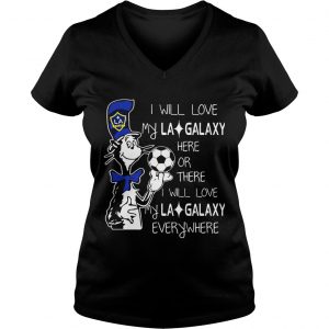 Ladies Vneck Dr Seuss I will love my LA Galaxy T shirt