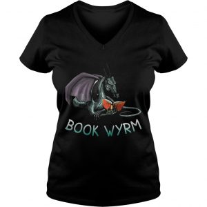 Ladies Vneck Dragon Book Wyrm Shirt