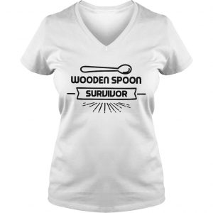 Ladies Vneck Dutch wooden spoon survivor shirt