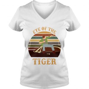 Ladies Vneck Eye of the Tiger vintage shirt