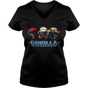 Ladies Vneck Gorilla warfare kid shirt