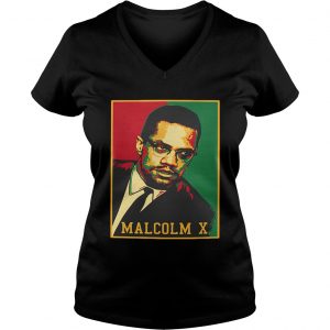 Ladies Vneck Malcolm X shirt