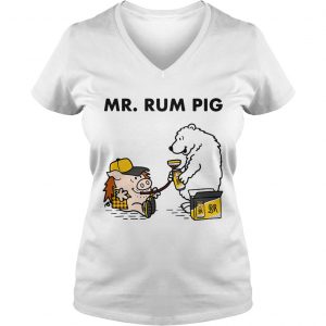 Ladies Vneck Mr Rum Pig shirt