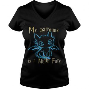 Ladies Vneck My Patronus is a Night Fury Awesome Gift Shirt