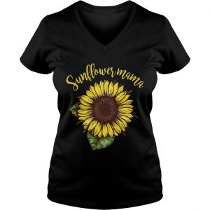 Ladies Vneck Official Sunflower mama shirt