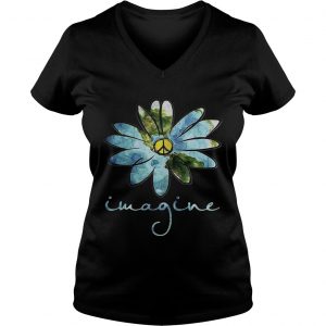 Ladies Vneck Sunflower imagine shirt
