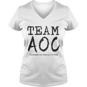 Ladies Vneck Team AOC Alexandria OcasioCortez Youngest Congresswoman T shirt
