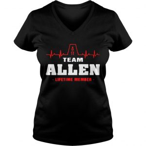 Ladies Vneck Team Allen lifetime member shirt