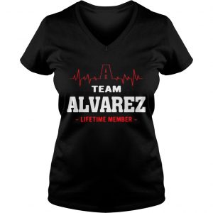 Ladies Vneck Team Alvarez lifetime member shirt