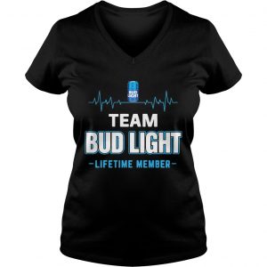Ladies Vneck Team Budlight lifetime member Shirt