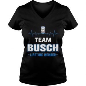 Ladies Vneck Team Busch lifetime member Shirt