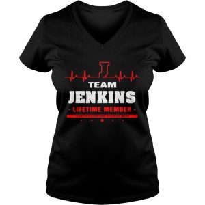 Ladies Vneck Team Jenkins lifetime member together everyone achieves more shirt