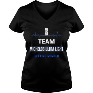 Ladies Vneck Team Michelob Ultra Light lifetime member Shirt