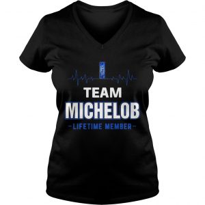 Ladies Vneck Team Michelob lifetime member Shirt