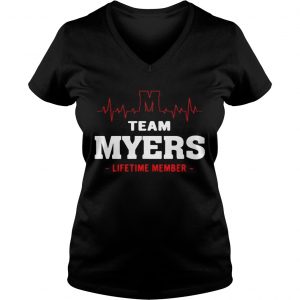 Ladies Vneck Team Myers lifetime member shirt