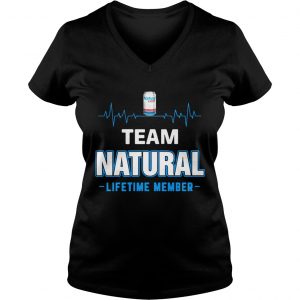 Ladies Vneck Team Natural lifetime member Shirt