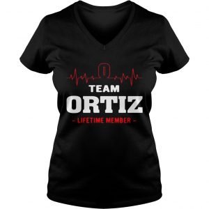 Ladies Vneck Team Ortiz lifetime member shirt