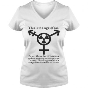 Ladies Vneck This Is The Age Of Sin Shirt