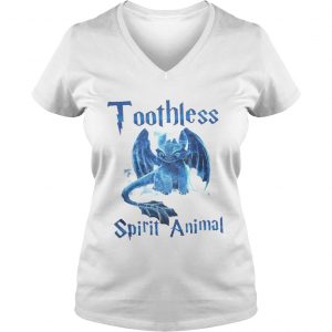 Ladies Vneck Toothless is my spirit animal shirt
